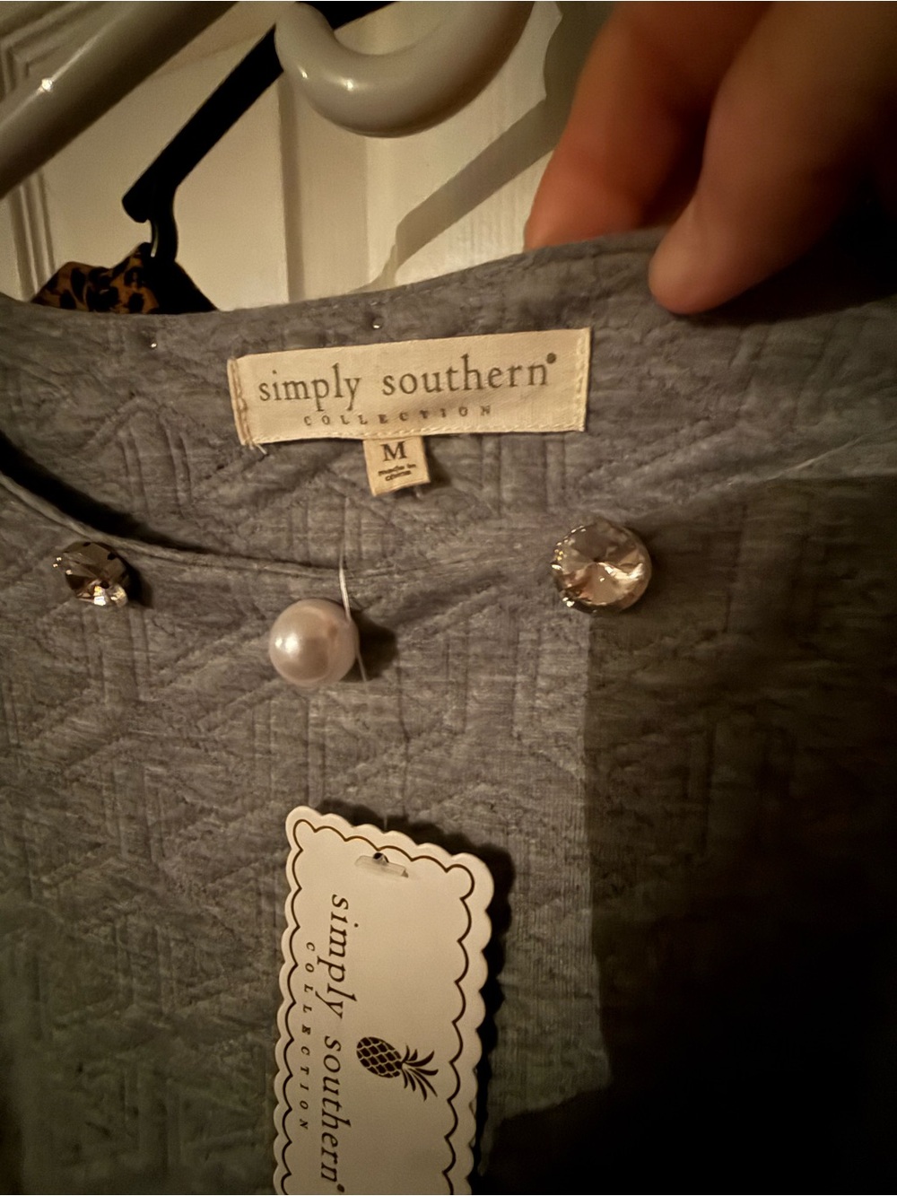 Simply Southern Gray Embellished Tunic dress